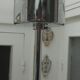 Vintage chandelier chrome and glass smokes 5 lights