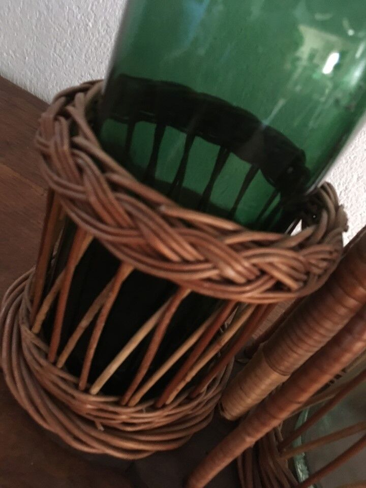 Door - wicker bottle rope and wood