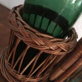 Door - wicker bottle rope and wood