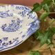 Soup tureen and its presentation dish with blue Moustiers decor