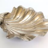 Large shell dish in silver plated