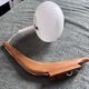 Scandinavian teak opaline wall light