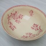 Salad bowl on foot in iron earth of Gien model Pink hawthorn