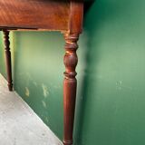 Solid walnut table with one drawer