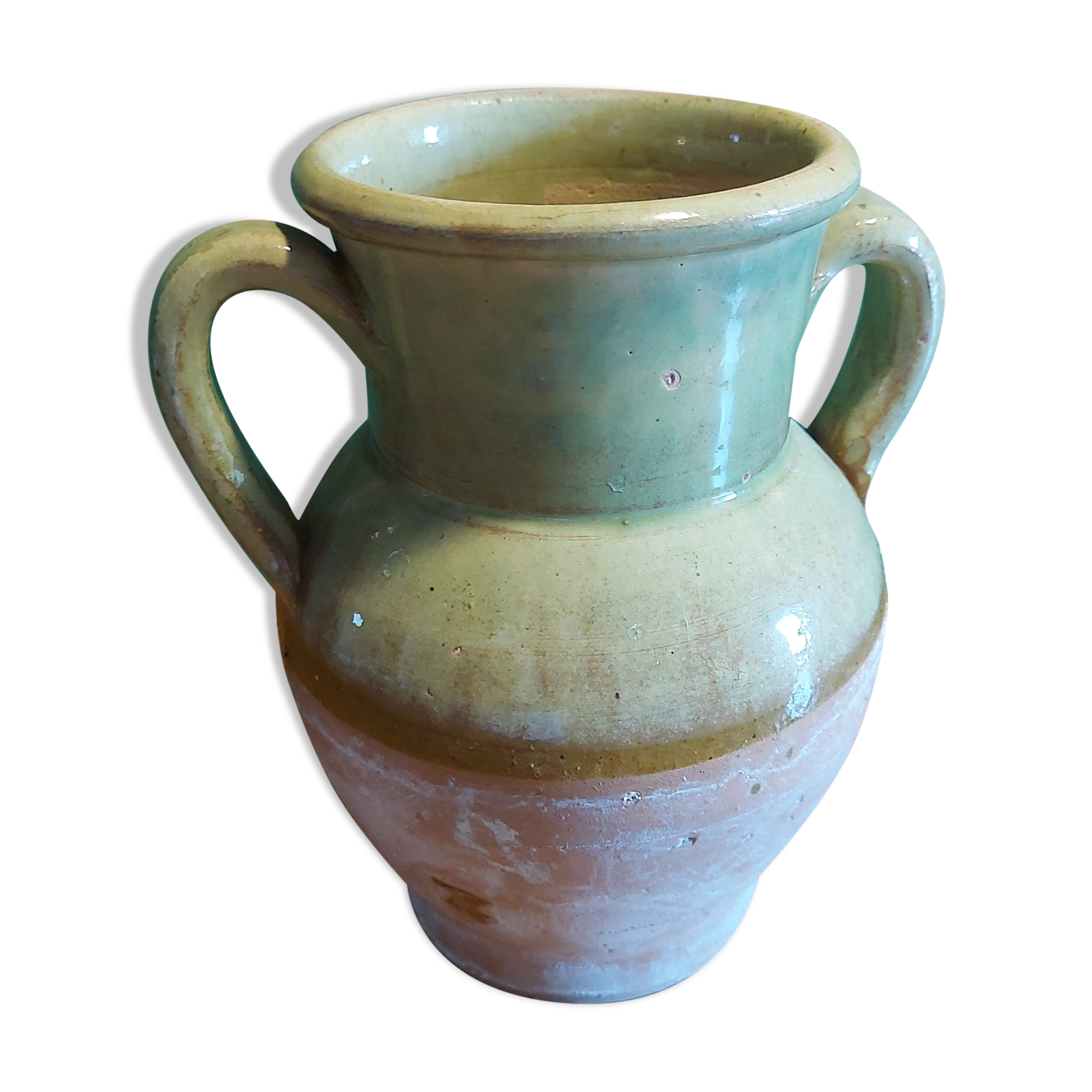 Glazed terracotta pot