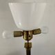 Empire style column lamp in bronze, opaline and marble