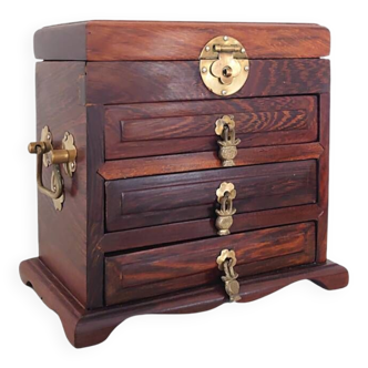 Petite armoire à tiroirs en bois