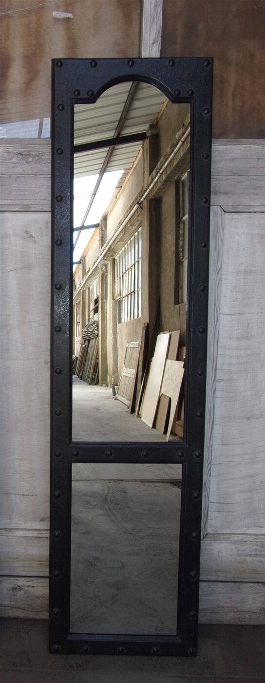 Wooden mirror redesigned industrial style eiffel - 166x44cm