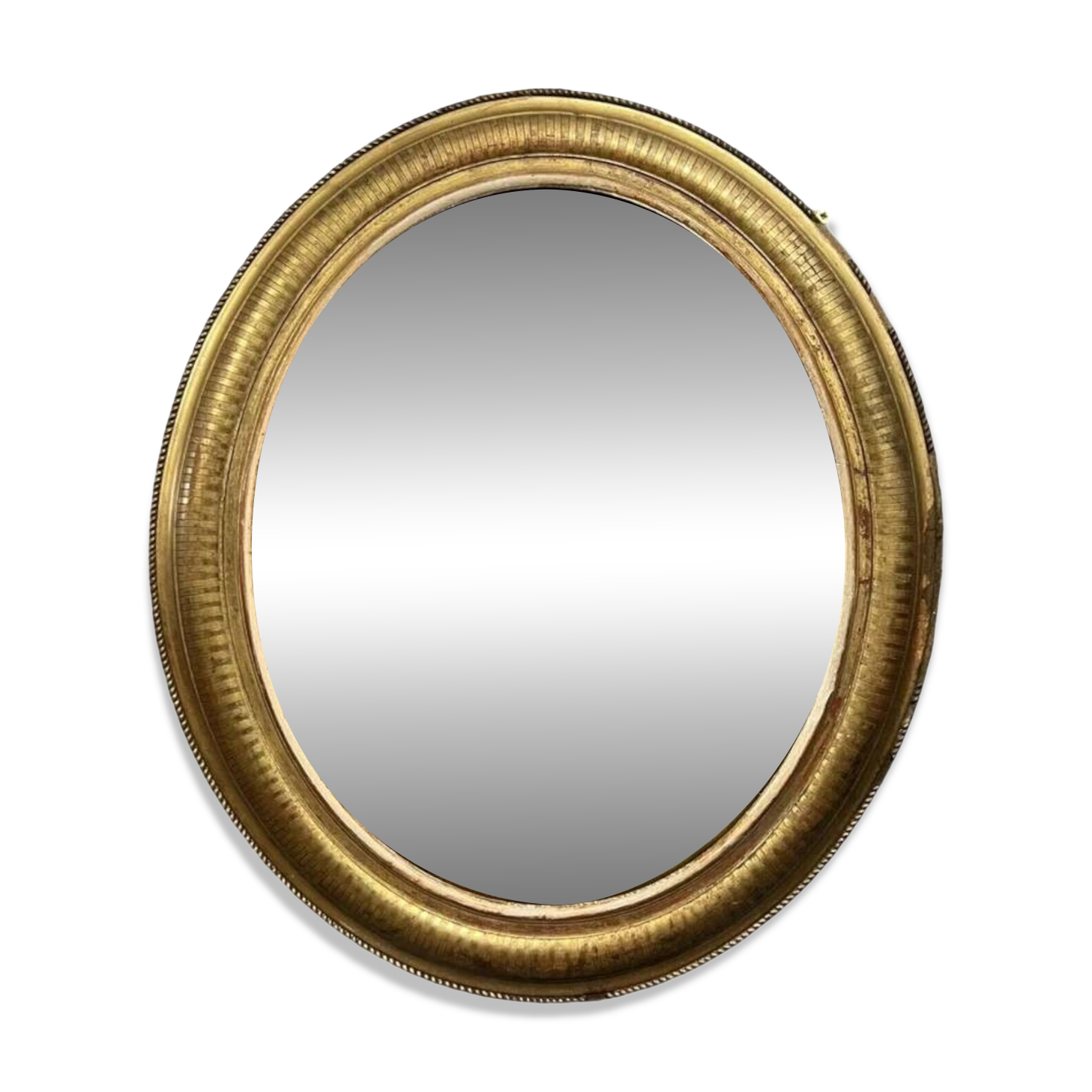 Louis XVI style giltwood oval witch's mirror circa 1850