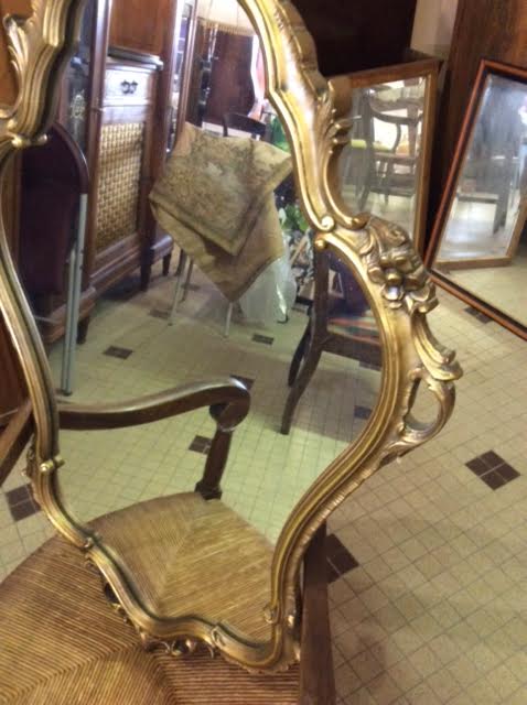 Golden rocaille mirror
