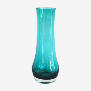 Vase en verre coloré vintage Riihimaki 1970s