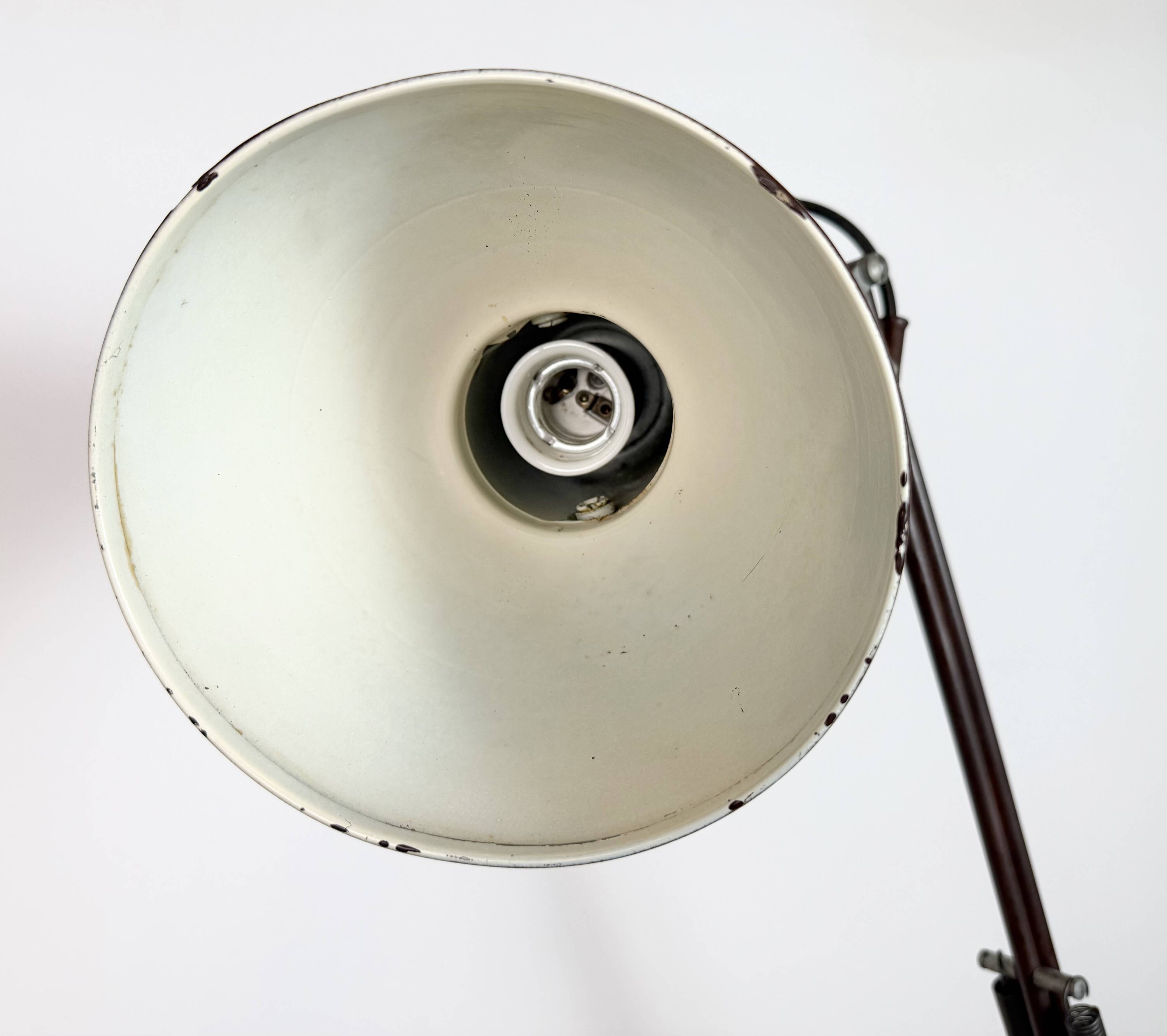 Vintage Brown Architect Table Lamp from Napako, 1950s