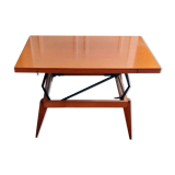 3 in 1 table with adjustable teak portfolio - “Révélation” model by Albert Ducrot - France, 1952