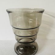 Vintage Leerdam Vase. Glass vase K.P.C. De Bazel. 1920's smoke glass vase Model S.