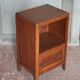 Wooden bedside table with compartment, reconstruction period.