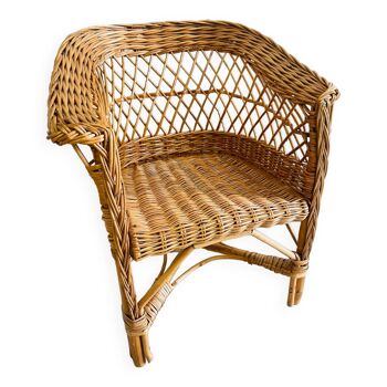 Wicker armchair for children