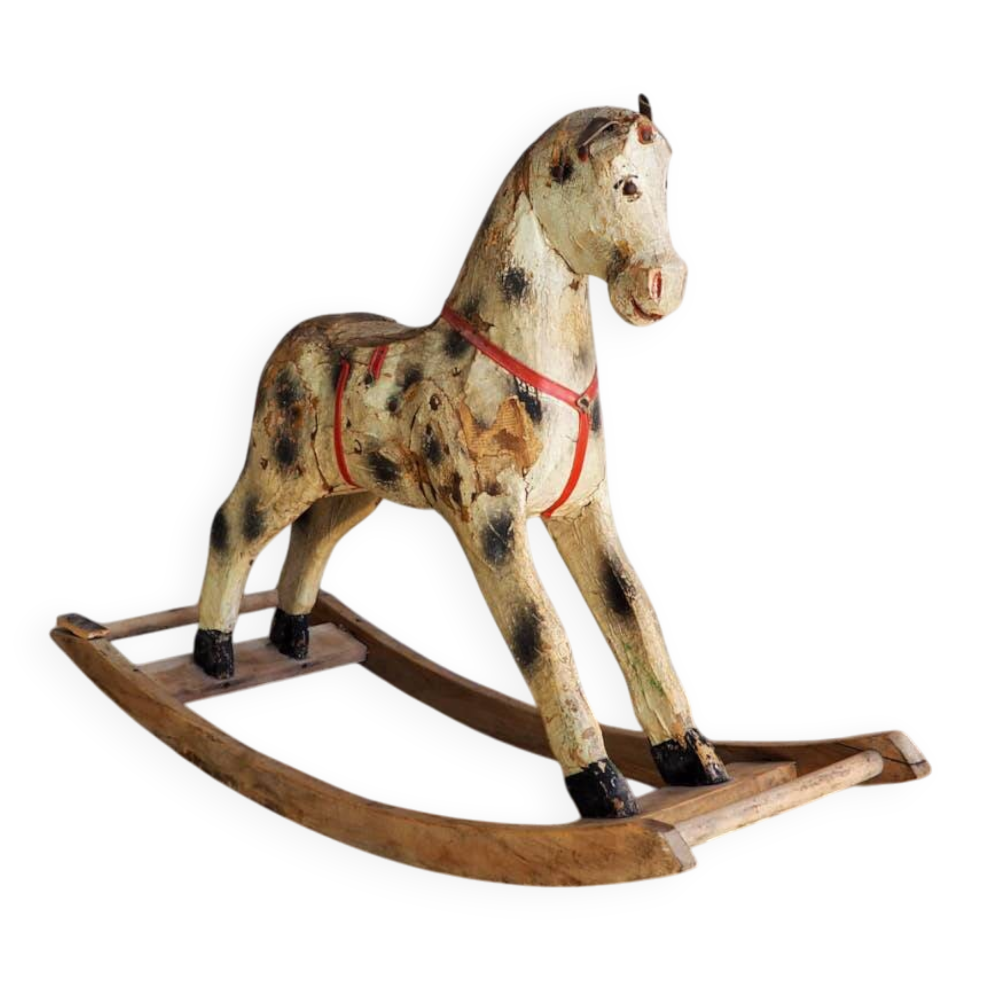 Cheval à bascule ancien (France, vers 1920)
