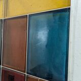 Panels made of thick colored glass slabs from Saint Gobain