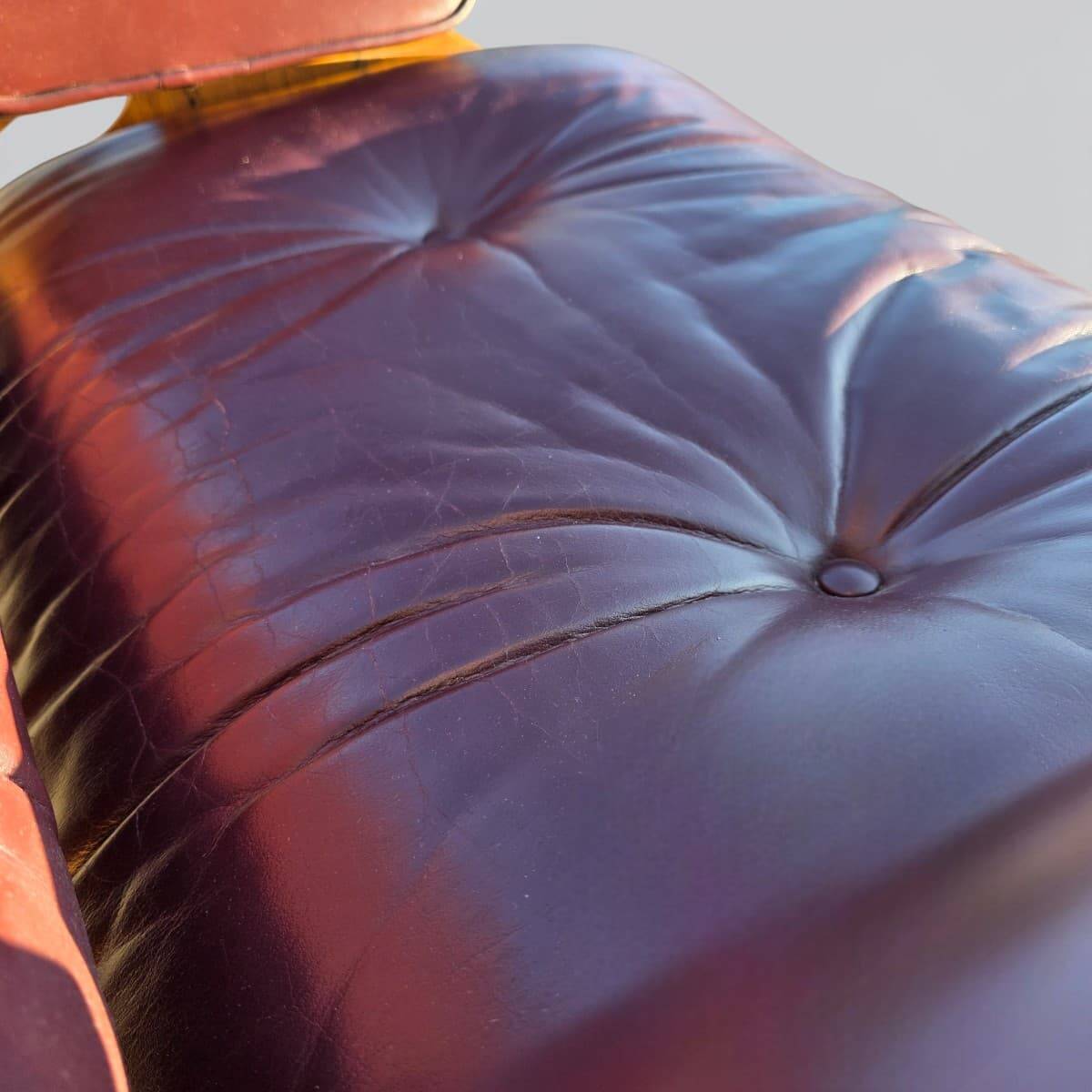 Burgundy Herman Miller Original Rosewood Eames Lounge Chair and Ottoman