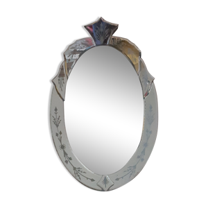 miroir ovale genre vénitien