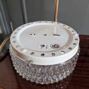 Ceiling light / wall light MATHIAS 1970s – moulded glass with diamond points
