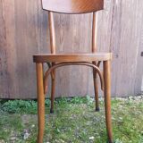 Old vintage Baumann style bistro chair in wood