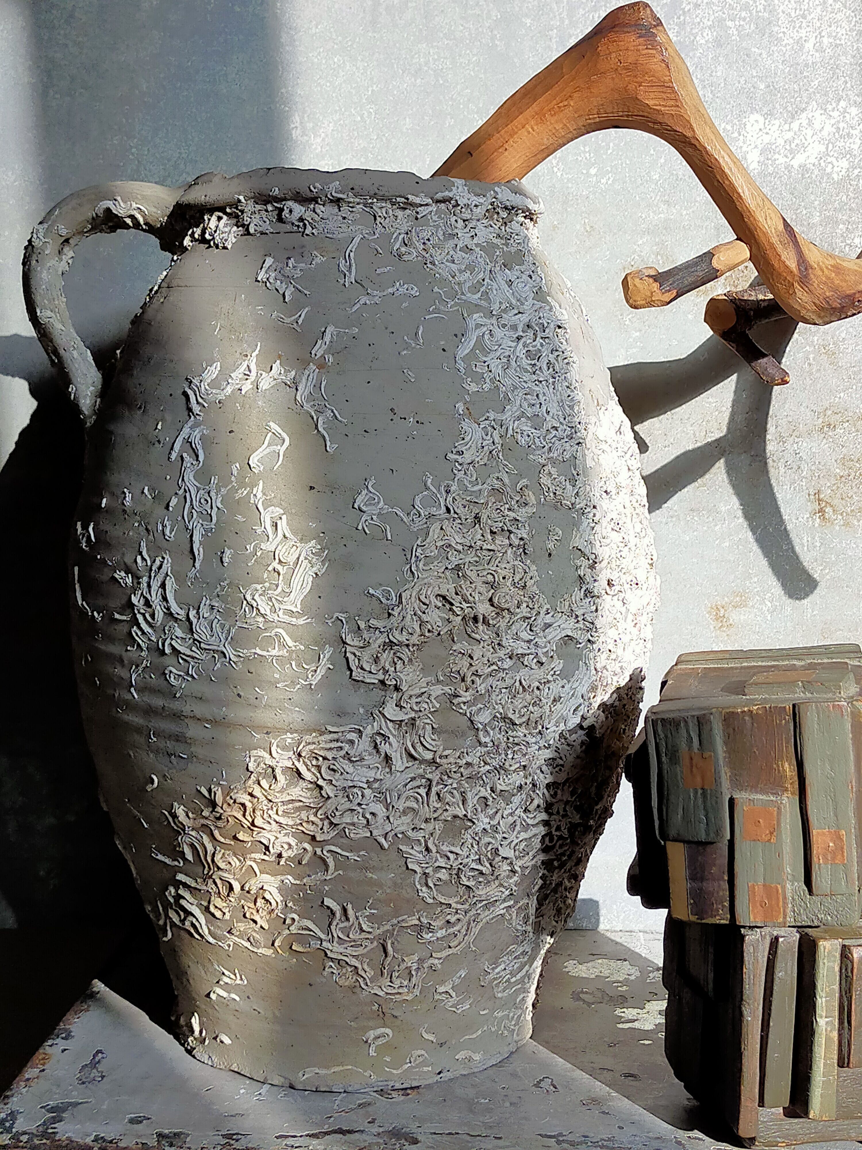 Old terracotta jug