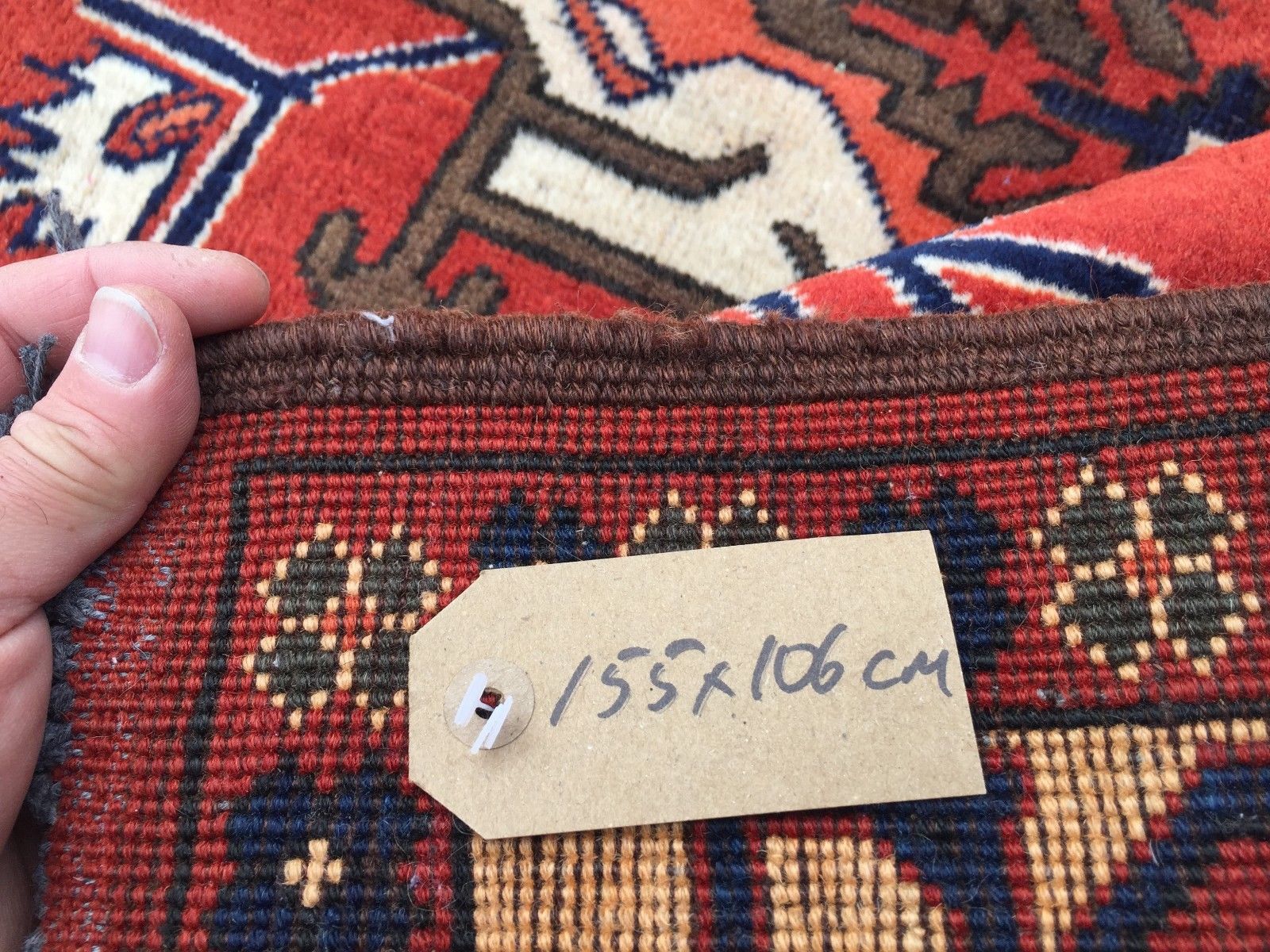 Tapis en teinture végétale Khal Mohammadi Persian Afghan 155x106 cm