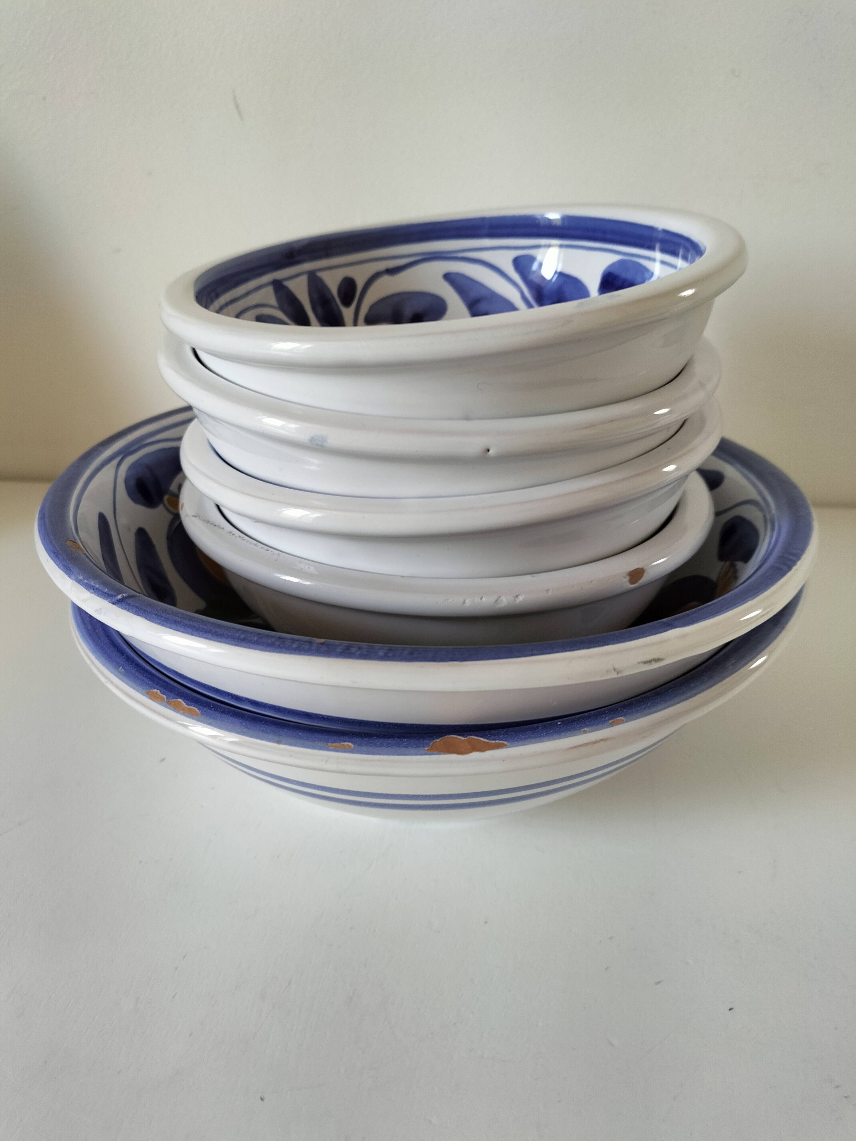 6 hand-painted ceramics – Desuir - Sicily
