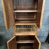 Etagère en rotin à 4 portes tressées