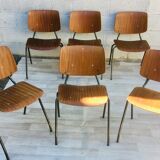 Set of 6 chairs Kho Liang 60s