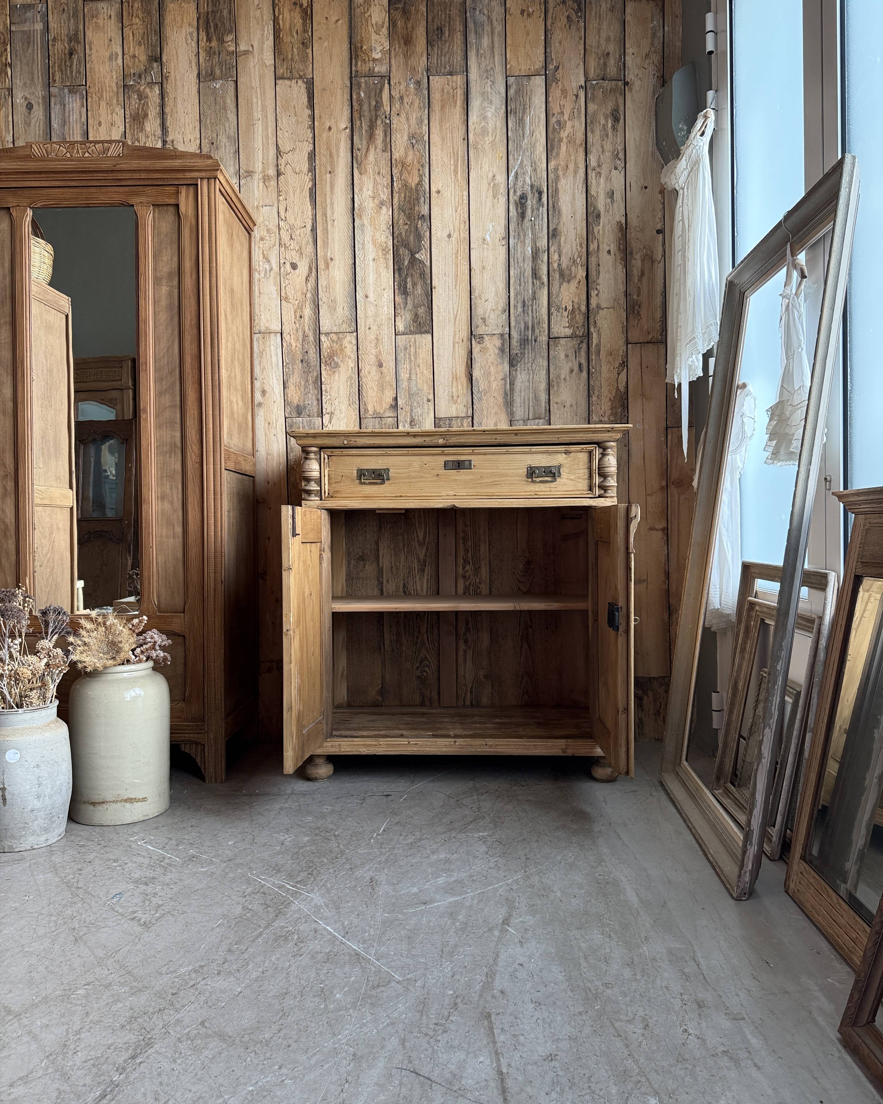 Antique solid pine sideboard