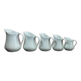 Series of 5 white milk jars cosy & trendy, guest room