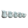 Series of 5 white milk jars cosy & trendy, guest room