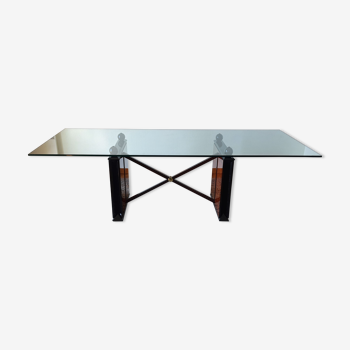 Contemporary glass dining table 240 cm 8 pers.