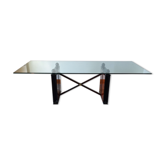 Contemporary glass dining table 240 cm 8 pers.