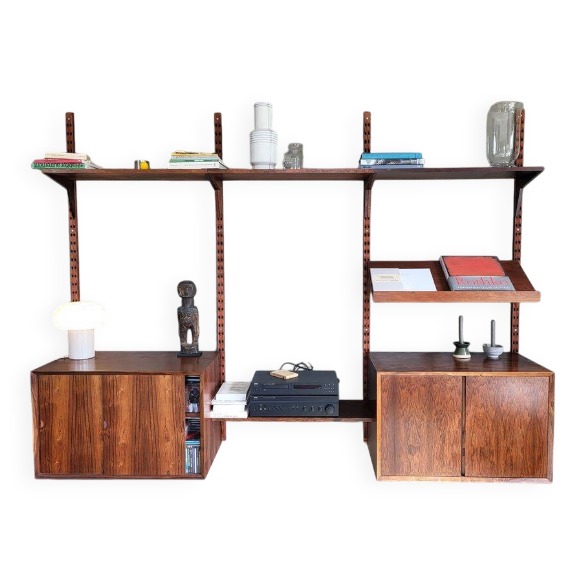 wall shelf system by Poul Cadovius in rosewood