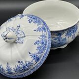 Luneville KG Faience Soup Tureen Special Grand Feu blue model