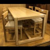 Brutalist oak dining room from the 70s