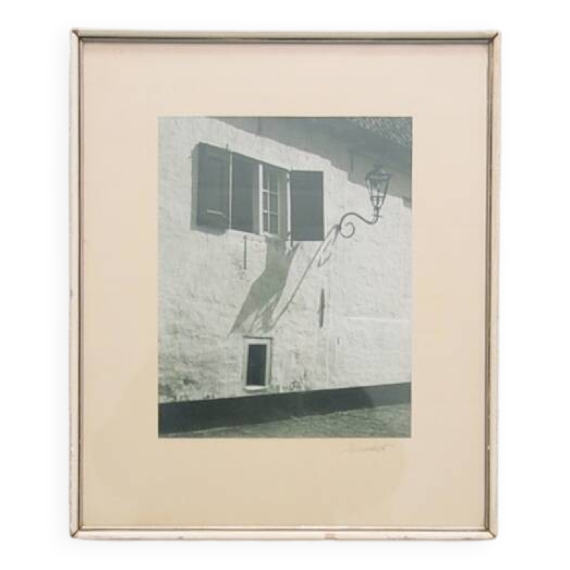 Vintage beige frame black & white photo