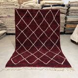 Tapis beniourain bordeau 195x294cm