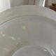 Large round ceramic plate with floral decoration – Arts & Crafts style
