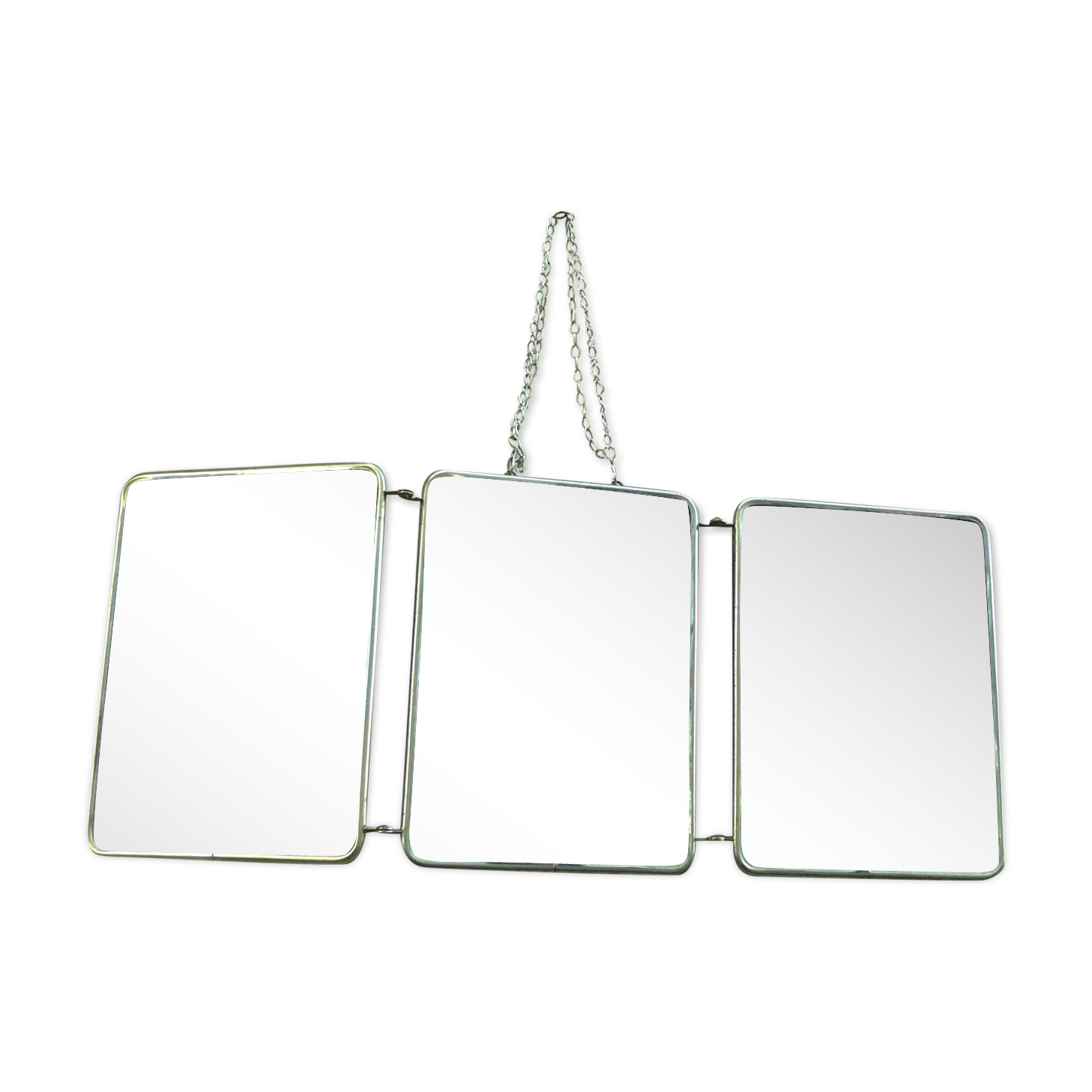 Triptych barber mirror