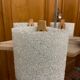 Scandinavian chandelier in wood and perspex