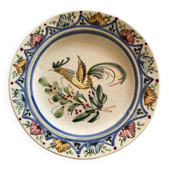 Assiette en céramique à décor d’oiseau