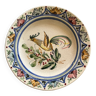 Ceramic plate with bird decoration