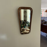 Vintage rattan mirror