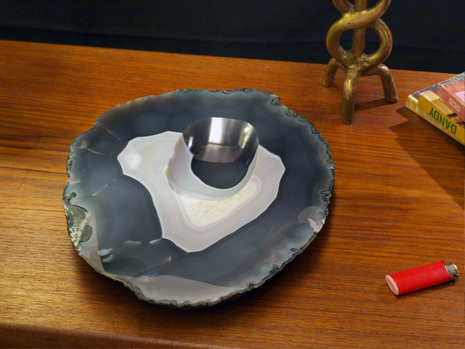 XXL crystallized agate ashtray