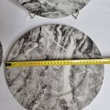 Set of 4 large Villeroy & Boch marble effect plates – 27 cm