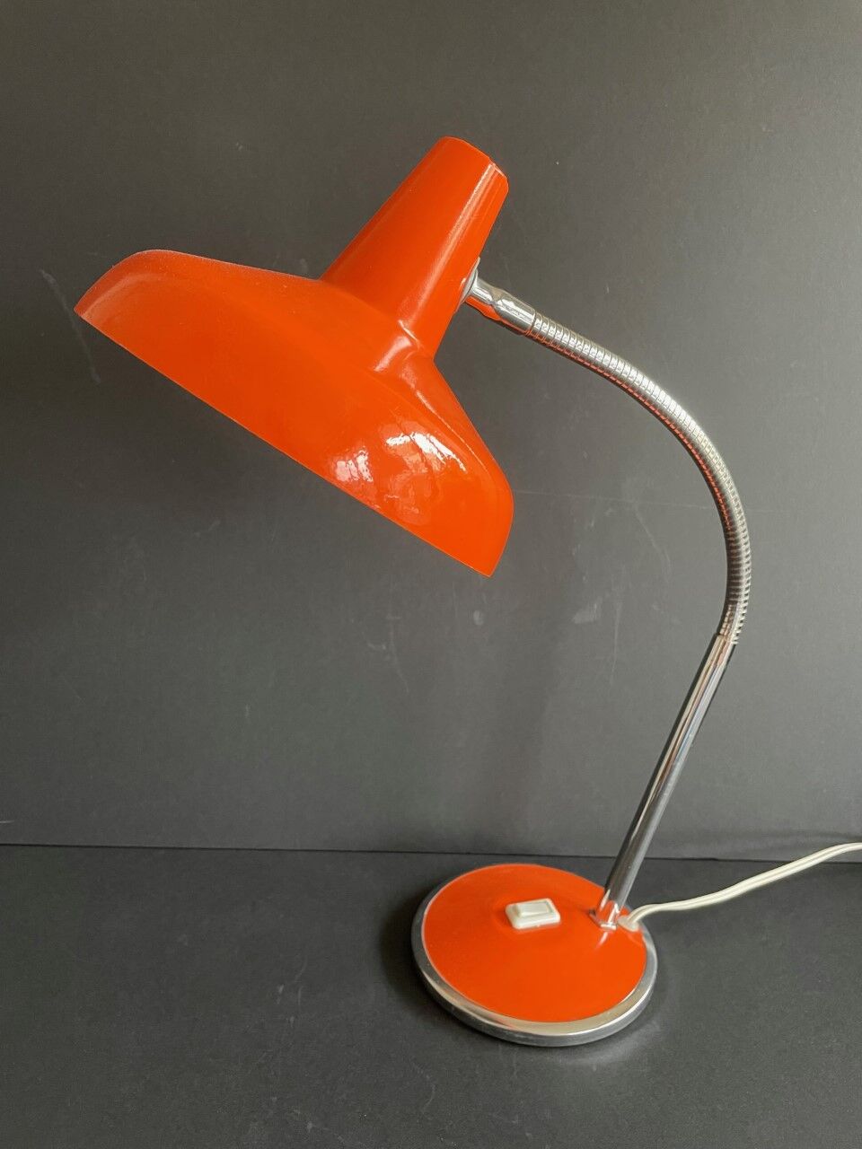 Orange desk lamp 70s